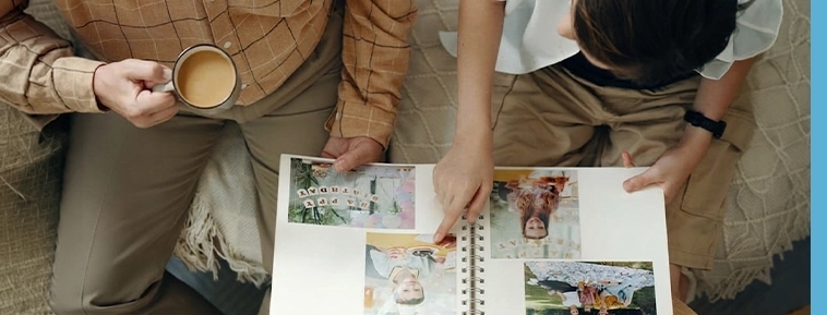 Kierresidottu valokuva-albumi